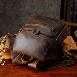 미친 말 가죽 백팩 _h