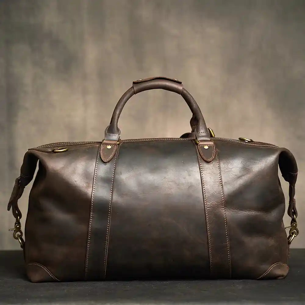 Reisetasche aus Crazy Horse-Leder — Modell O