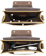 حقيبة كتف من جلد الحصان المجنون