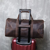 미친 말 가죽 대용량 여행 가방