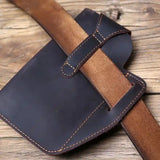 미친 말 가죽 웨이스트 백 _i