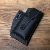 미친 말 가죽 웨이스트 백 _i