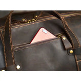 미친 말 가죽 대용량 여행 가방