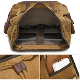 クレイジーホースレザー 防水キャンバスリュック_K