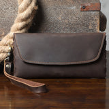S.WORKER Classic Full Grain Leather Long Wallet For Men Large Capacity For Cash&Cards Slot Pocket Purse