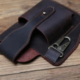 미친 말 가죽 웨이스트 백 _i