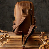 미친 말 가죽 크로스 바디 백_n