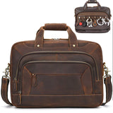 Genuine Leather Men's Briefcase laptop Computer Bag Couskin Business Handbag For male leather crossbody shoulder bag Travel bags
