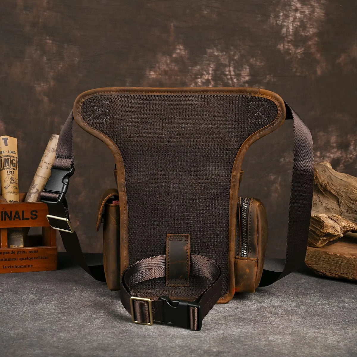 Crazy Horse Leather Waist Bag_O