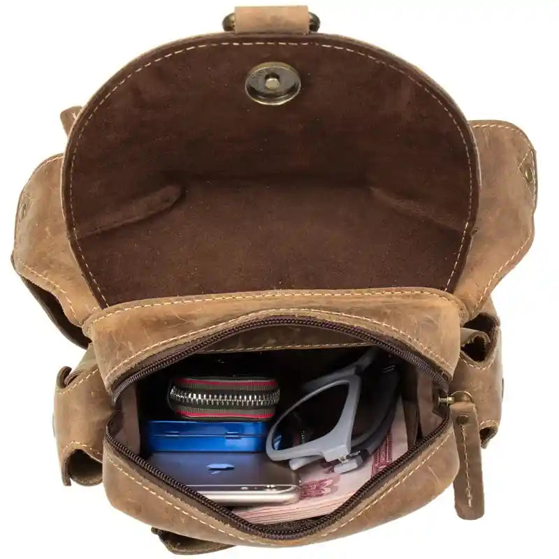 Bolsa de anca em pele crazy horse — Modelo G
