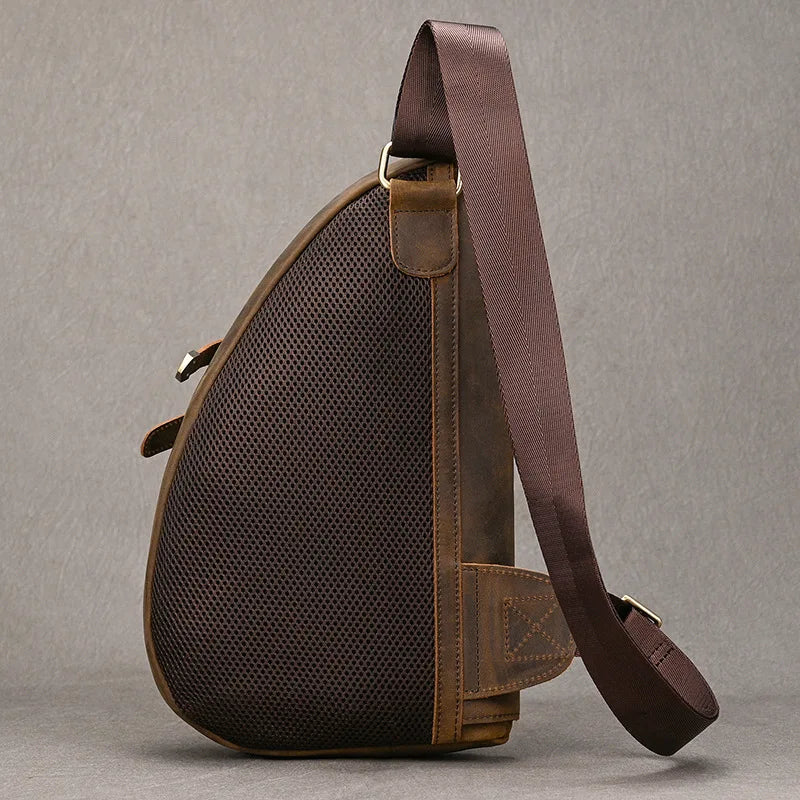 Bandolera de cuero crazy horse — Modelo X