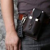 미친 말 가죽 웨이스트 백 _i