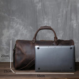 미친 말 가죽 대용량 여행 가방