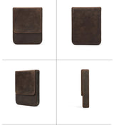 Organizador para 6 canetas em pele crazy horse — Modelo E