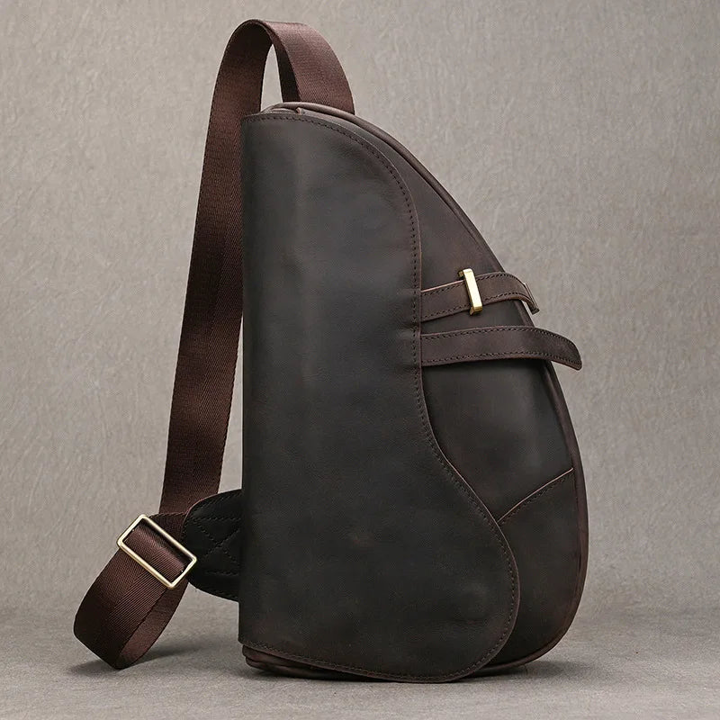 Bandolera de cuero crazy horse — Modelo X