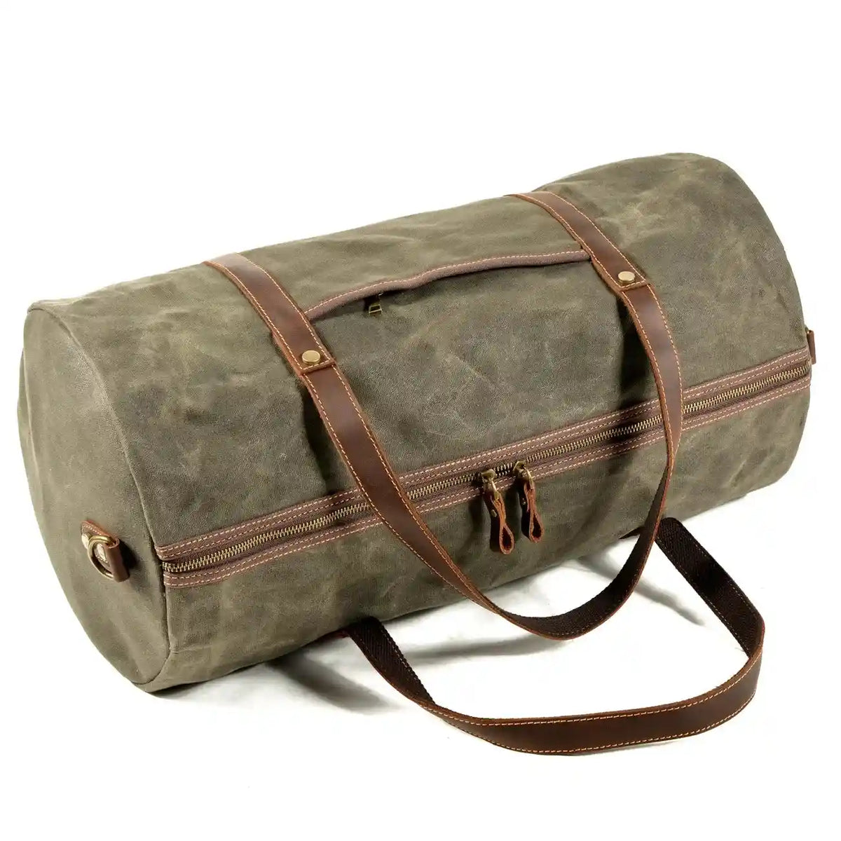 Reisetasche mit Lederbesatz aus Canvas — Modell A