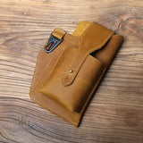 미친 말 가죽 웨이스트 백 _i