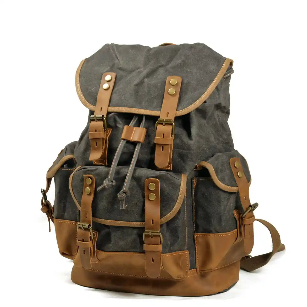 Rucksack aus gewachstem Canvas und Leder — Modell H
