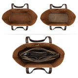 미친 말 가죽 토트 백 _a