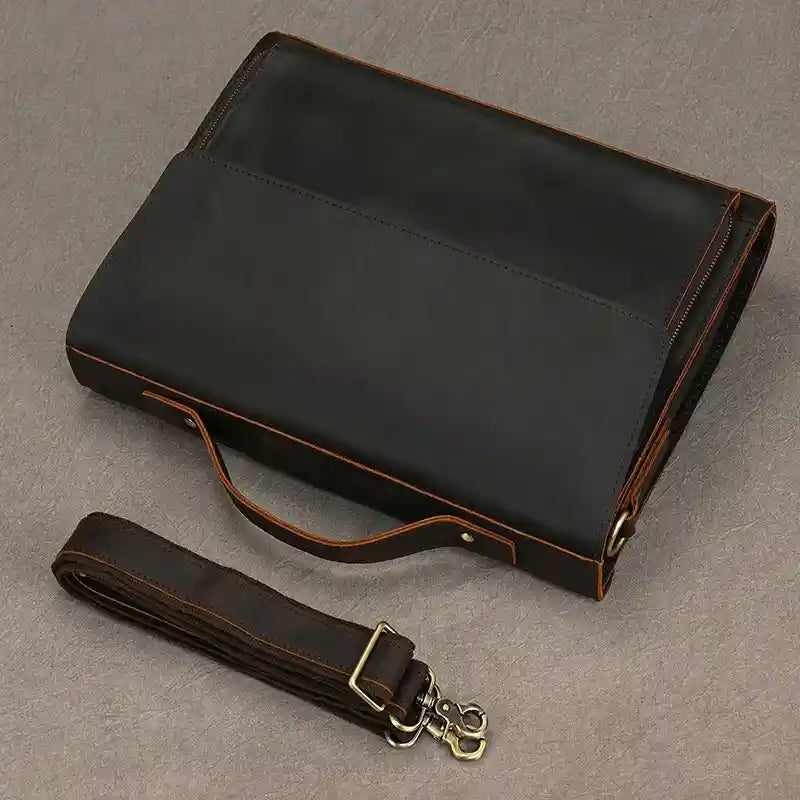 Aktentasche aus Crazy Horse-Leder — Modell Z