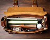 GURO Bolsos de mensajero de cuero auténtico Retro, bolso de hombro para hombres y mujeres, bolso cruzado Piel de vaca natural, bolso informal, bolsos de lujo Cambridge