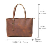 미친 말 가죽 토트 백 _q