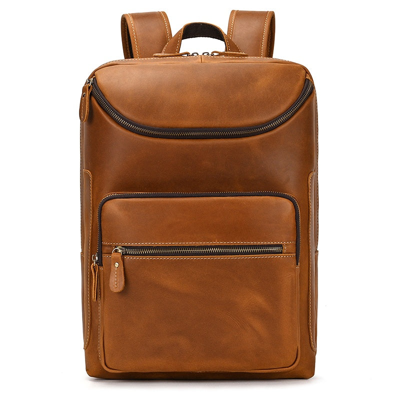 Mochila em pele crazy horse — Modelo Z — Imagem de detalhe 3