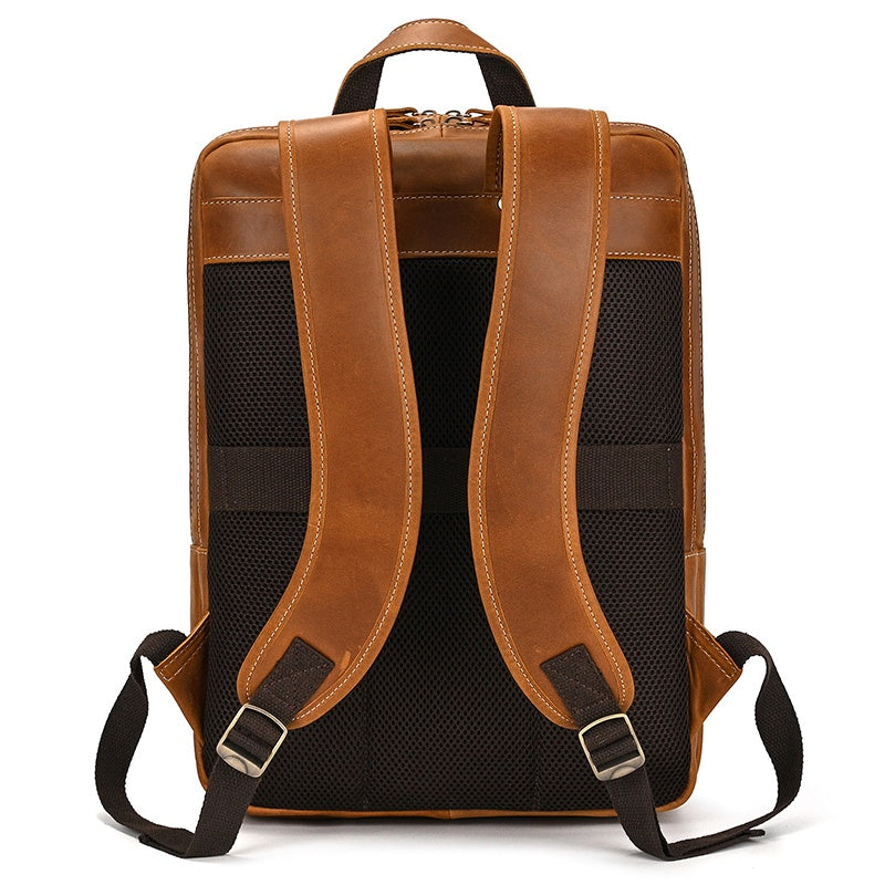 Mochila em pele crazy horse — Modelo Z — Imagem de detalhe 6