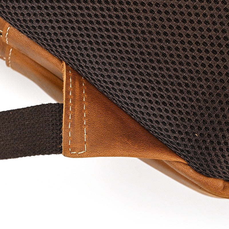 Mochila em pele crazy horse — Modelo Z — Imagem de detalhe 15