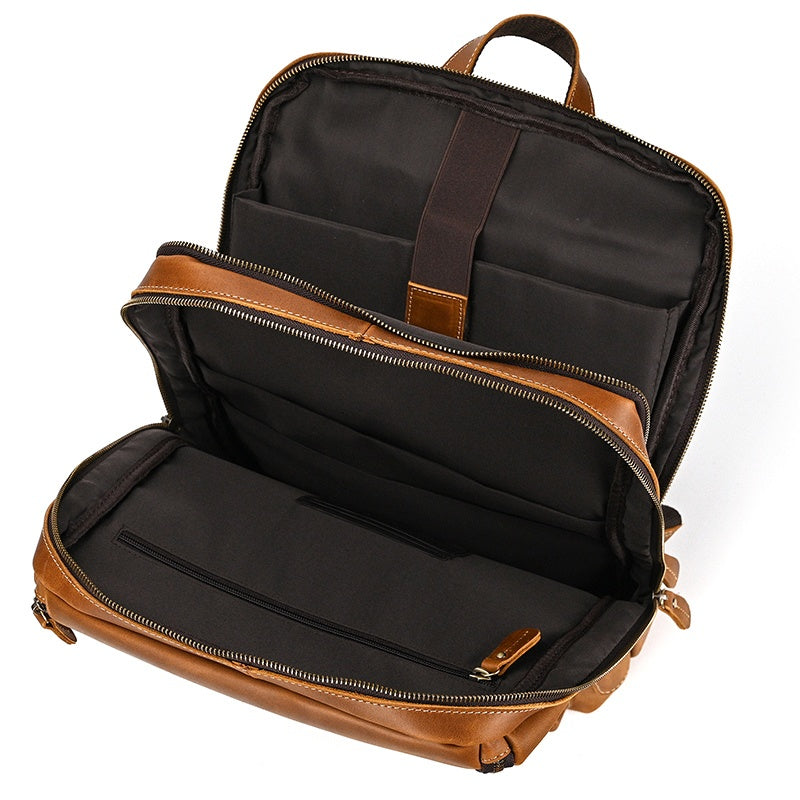 Mochila em pele crazy horse — Modelo Z — Imagem de detalhe 18