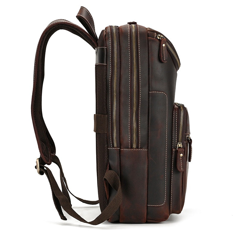 Mochila em pele crazy horse — Modelo Z — Imagem de detalhe 25