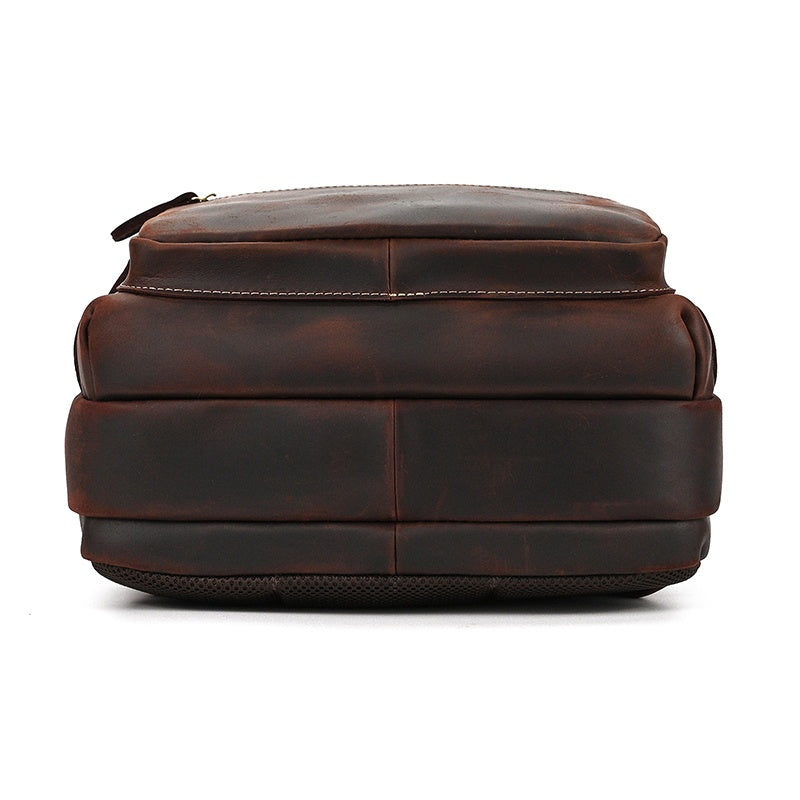 Mochila em pele crazy horse — Modelo Z — Imagem de detalhe 29