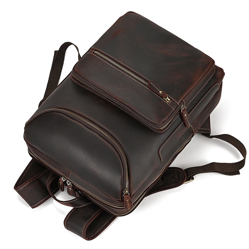 Mochila em pele crazy horse — Modelo Z — Imagem de detalhe 30