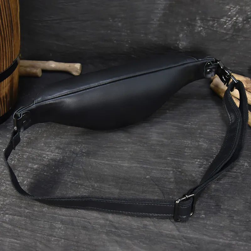 Bolsa para cinto em pele crazy horse — Modelo A