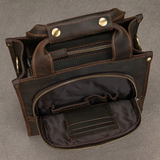 Saco tote em pele crazy horse — Modelo L — Imagem de detalhe 10