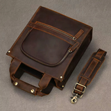 Saco tote em pele crazy horse — Modelo L — Imagem de detalhe 23