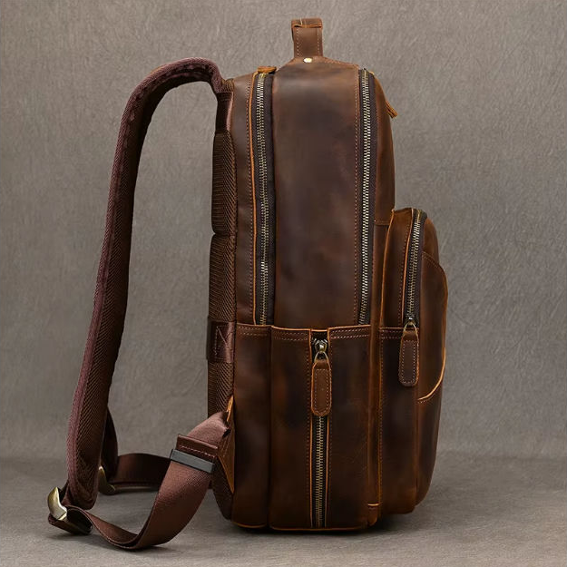 Crazy Horse Leather Backpack — Style AG — Detail image 17