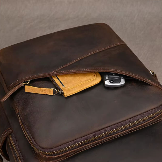 Crazy Horse Leather Backpack — Style AG — Detail image 24
