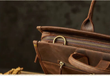 Portfölj i crazy horse-läder — Modell Y
