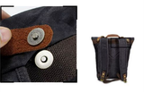 Mochila em lona encerada e pele — Modelo C — Imagem de detalhe 10