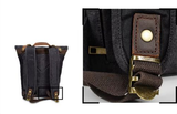 Mochila em lona encerada e pele — Modelo C — Imagem de detalhe 11