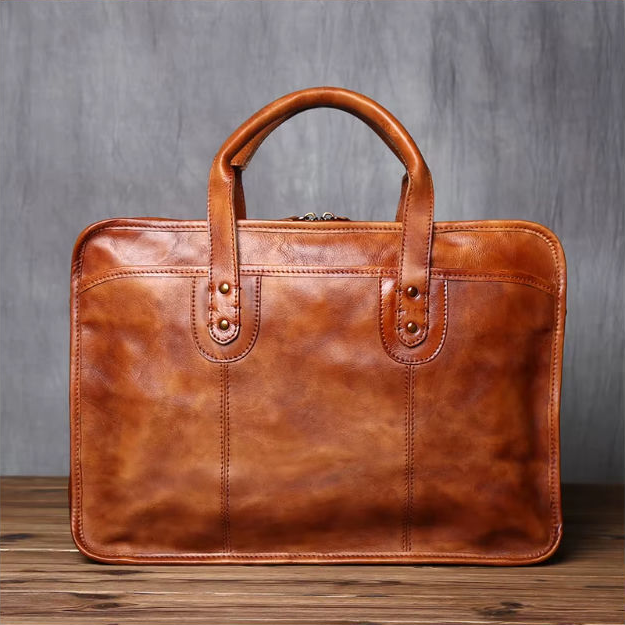 Cowhide Shoulder Bag — Style H — Detail image 5
