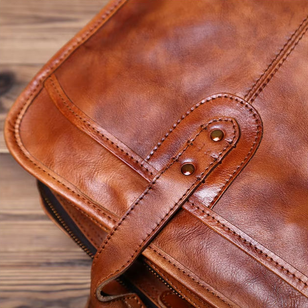 Cowhide Shoulder Bag — Style H — Detail image 11