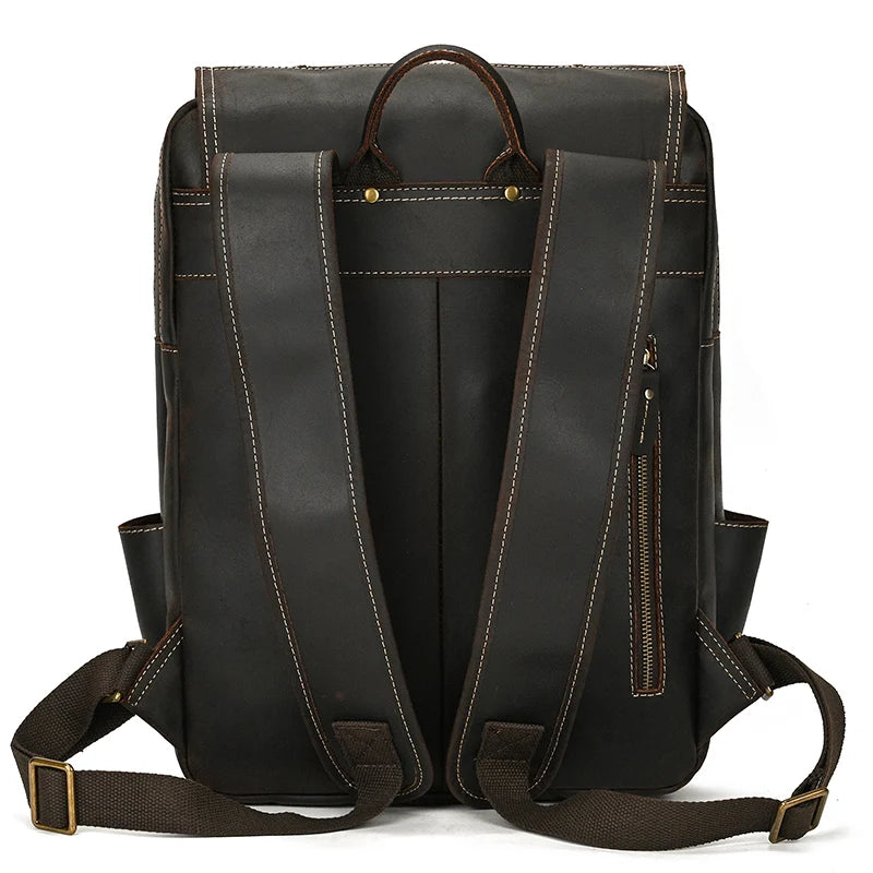 Mochila em pele crazy horse — Modelo K — Imagem de detalhe 33