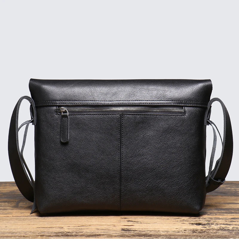 Cowhide Flap Shoulder Bag — Style E — Detail image 1