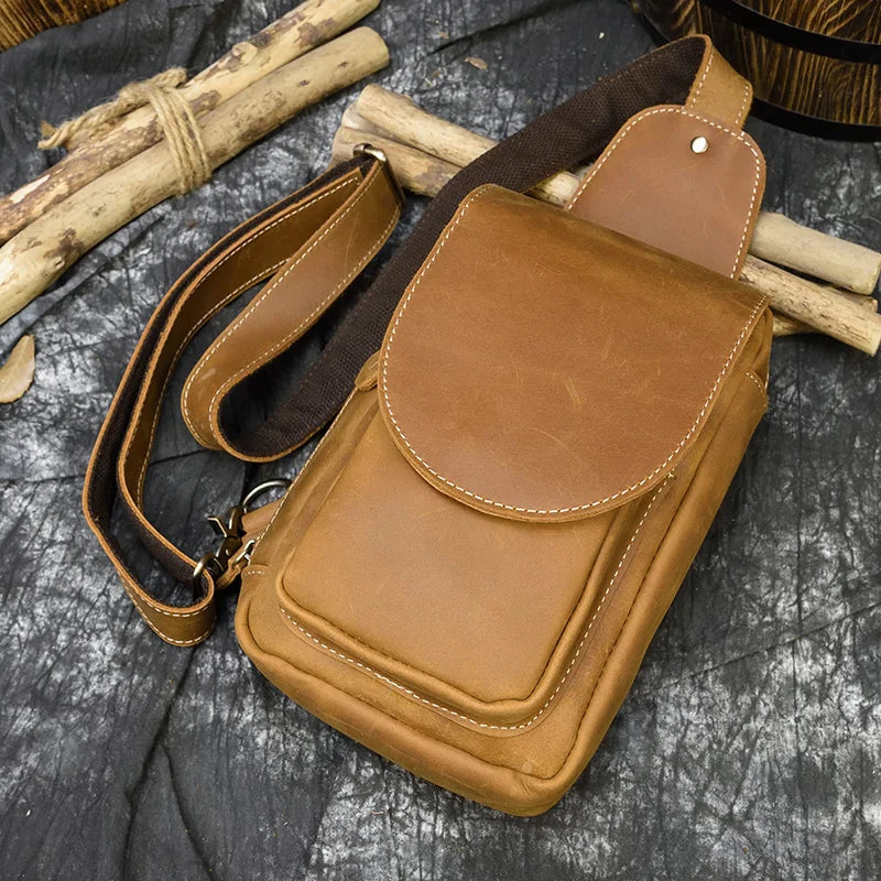 Crazy Horse Leather Crossbody Bag — Style C — Detail image 31