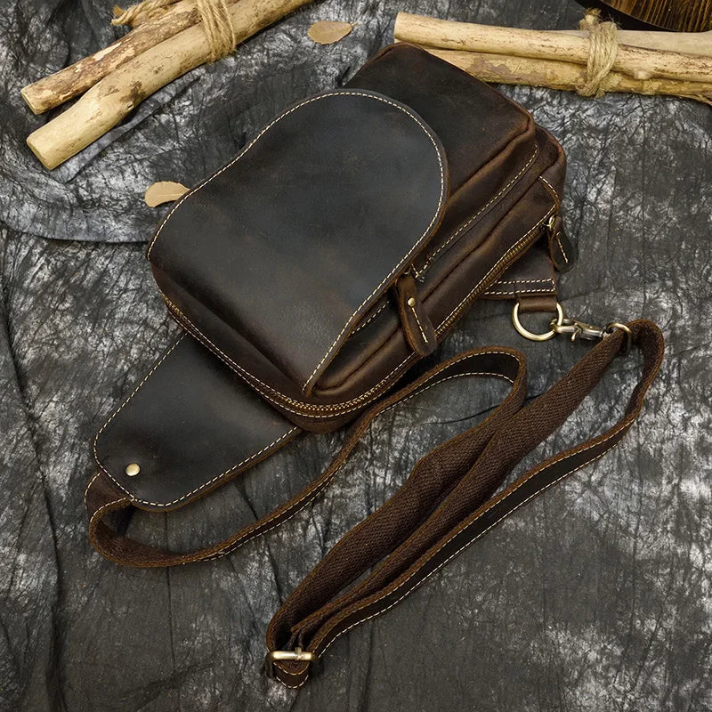 Crazy Horse Leather Crossbody Bag — Style C — Detail image 38