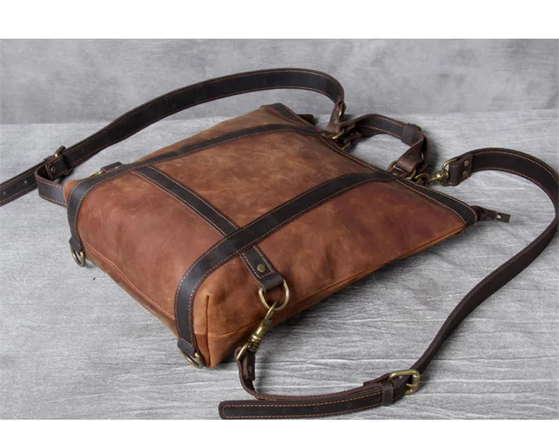 Crazy Horse Leather 3-Way Tote — Style K — Detail image 27