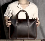 حقيبة من جلد الحصان المجنون/Business Bag_q