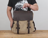 Crazy Horse Leather Canvas packpack_a